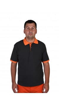 1040 POLO YAKA TİŞÖRT FÜME TURUNCU