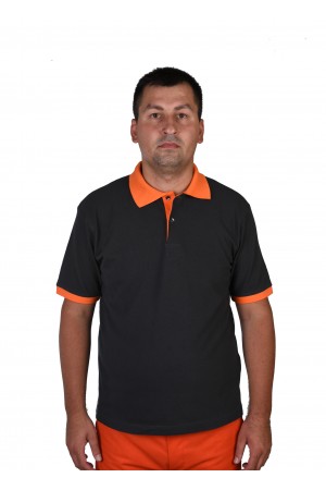 1040 POLO YAKA TİŞÖRT FÜME TURUNCU