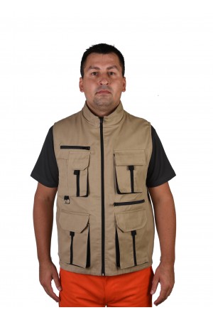 3022 OUTDOOR YELEK BEJ SİYAH